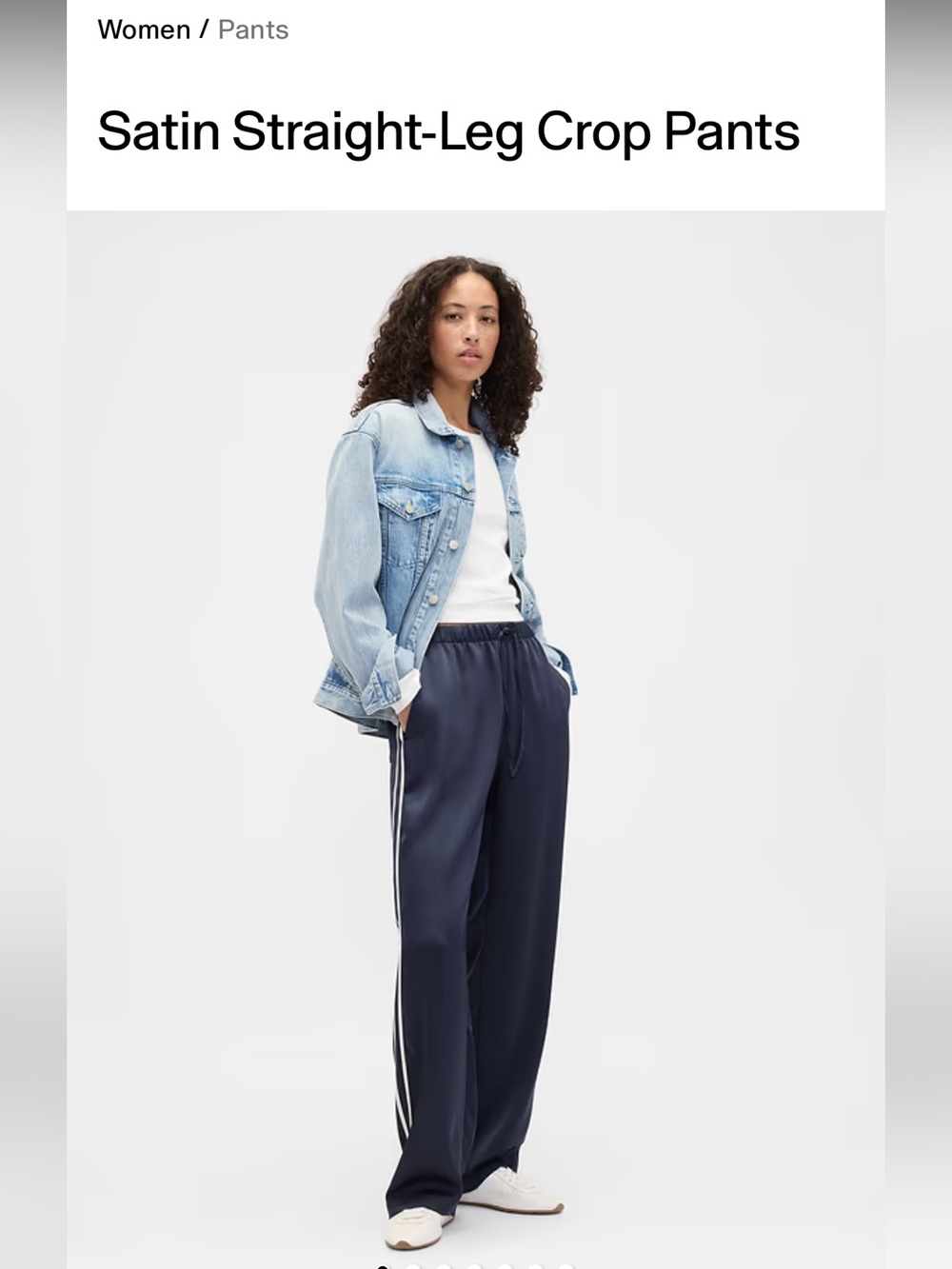 Gap satin track pant - size XS Petite